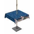 thumbnail image 1 of Outdoor Tablecloth with Umbrella Hole and Zipper, Navy Blue Christmas Square Table Cloth 54x54 Inch Waterproof Tablecloth, Snowman Snowflake Xmas Tree Ball Elk Picnic Table Cover for Patio Camping, 1 of 7