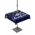 thumbnail image 1 of Outdoor Tablecloth with Umbrella Hole and Zipper, Navy Blue Christmas Square Table Cloth 54x54 Inch Waterproof Tablecloth, Xmas Botanical Ball Bell Picnic Table Cover for Patio Camping, 1 of 7