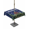 thumbnail image 1 of Outdoor Tablecloth with Umbrella Hole and Zipper, Navy Blue Christmas Square Table Cloth 60x60 Inch Waterproof Tablecloth, Green Xmas Tree Snowflake Winter Picnic Table Cover for Patio Camping, 1 of 7