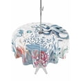 thumbnail image 1 of Outdoor Tablecloth with Umbrella Hole and Zipper, Octopus Coastal Round Table Cloth 54 Inch Waterproof Tablecloth, Beach Nautical Ocean Coral Seahorse Vintage Picnic Table Cover for Patio Camping, 1 of 7