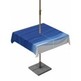 thumbnail image 1 of Outdoor Tablecloth with Umbrella Hole and Zipper, Ombre Blue Waves Square Table Cloth 54x54 Inch Waterproof Tablecloth, Abstract Art Gradient Modern Picnic Table Cover for Patio Camping, 1 of 7