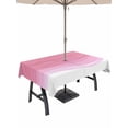 thumbnail image 1 of Outdoor Tablecloth with Umbrella Hole and Zipper, Ombre Waves Rectangle Table Cloth 54x80 Inch Waterproof Tablecloth, Abstract Art Gradient Pink Modern Picnic Table Cover for Patio Camping, 1 of 7