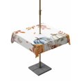 thumbnail image 1 of Outdoor Tablecloth with Umbrella Hole and Zipper, Orange Blue Thanksgiving Fall Square Table Cloth 60x60 Inch Waterproof Tablecloth, Autumn Botanical Pumpkins Picnic Table Cover for Patio Camping, 1 of 7