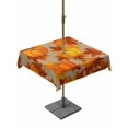 thumbnail image 1 of Outdoor Tablecloth with Umbrella Hole and Zipper, Orange Fall Square Table Cloth 60x60 Inch Waterproof Tablecloth, Pumpkins Thanksgiving Maple Leaf Rustic Picnic Table Cover for Patio Camping, 1 of 7
