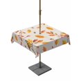 thumbnail image 1 of Outdoor Tablecloth with Umbrella Hole and Zipper, Orange Leaves Fall Square Table Cloth 54x54 Inch Waterproof Tablecloth, Branches Birds Pine Cones Rustic Picnic Table Cover for Patio Camping, 1 of 7