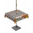 thumbnail image 1 of Outdoor Tablecloth with Umbrella Hole and Zipper, Orange Pumpkins Fall Square Table Cloth 60x60 Inch Waterproof Tablecloth, Thanksgiving Botanical Black Plaid Picnic Table Cover for Patio Camping, 1 of 7
