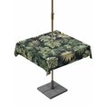 thumbnail image 1 of Outdoor Tablecloth with Umbrella Hole and Zipper, Palm Tree Leaves Waterproof Patio Tablecloth for Dining 54''x54'', Summer Tropical Green Botanical Wipeable Table Cover for Picnic BBQ Party Patio, 1 of 9