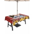 thumbnail image 1 of Outdoor Tablecloth with Umbrella Hole and Zipper, Pig Sunflowers Rectangle Table Cloth 54x80 Inch Waterproof Tablecloth, Eucalyptus Leaves Floral Bees Red Barn Picnic Table Cover for Patio Camping, 1 of 7