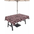 thumbnail image 1 of Outdoor Tablecloth with Umbrella Hole and Zipper, Pink Black Rectangle Table Cloth 52x70 Inch Waterproof Tablecloth, Elegant Modern Abstract Art Luxury Picnic Table Cover for Patio Camping, 1 of 7