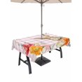 thumbnail image 1 of Outdoor Tablecloth with Umbrella Hole and Zipper, Pink Easter Rectangle Table Cloth 60x102 Inch Waterproof Tablecloth, Bunny Spring Floral Checkered Picnic Table Cover for Patio Camping, 1 of 7