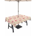 thumbnail image 1 of Outdoor Tablecloth with Umbrella Hole and Zipper, Pink Flamingo Rectangle Table Cloth 60x84 Inch Waterproof Tablecloth, Summer Animals Rustic Picnic Table Cover for Patio Camping, 1 of 7