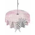 thumbnail image 1 of Outdoor Tablecloth with Umbrella Hole & Zipper, Pink Grey Palm Leaves Round Tablecloth 54 Inch, Summer Botanical Tropical Leaf Patio Table Cover Waterproof Table Cloth for Picnic/Party, 1 of 7