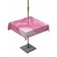 thumbnail image 1 of Outdoor Tablecloth with Umbrella Hole and Zipper, Pink Marble Square Table Cloth 54x54 Inch Waterproof Tablecloth, Modern Ombre Abstract Fluid Aesthetic Art Picnic Table Cover for Patio Camping, 1 of 7