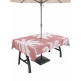 thumbnail image 1 of Outdoor Tablecloth with Umbrella Hole & Zipper, Pink Palm Tree Rectangle Tablecloth 54x80 Inch, Summer Botancial Tropical Farmhouse Patio Table Cover Waterproof Table Cloth for Picnic/Party, 1 of 7