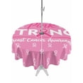 thumbnail image 1 of Outdoor Tablecloth with Umbrella Hole Zipper Pink Ribbon Round Tablecloth 54" Waterproof Outside Table Cloth Breast Cancer Awareness String Symbol Patio Table Cover Tablecloths for Picnic Party, 1 of 8