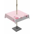thumbnail image 1 of Outdoor Tablecloth with Umbrella Hole and Zipper, Pink Snowman Christmas Square Table Cloth 60x60 Inch Waterproof Tablecloth, Winter Snowflake Pine Xmas Tree Picnic Table Cover for Patio Camping, 1 of 7