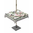 thumbnail image 1 of Outdoor Tablecloth with Umbrella Hole and Zipper, Pink Spring Floral Square Table Cloth 60x60 Inch Waterproof Tablecloth, Elegant Pastoral Flowers Birds Watercolor Picnic Table Cover for Patio, 1 of 7