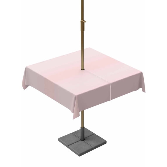 Outdoor Tablecloth with Umbrella Hole & Zipper, Pink Square Tablecloth 54x54 Inch, Modern Ombre Contemporary Abstractv Patio Table Cover Waterproof Table Cloth for Picnic/Party