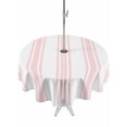 thumbnail image 1 of Outdoor Tablecloth with Umbrella Hole & Zipper, Pink Striped Round Tablecloth 54 Inch, Farmhouse Vertical Stripes Patio Table Cover Waterproof Table Cloth for Picnic/Party, 1 of 7