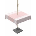 thumbnail image 1 of Outdoor Tablecloth with Umbrella Hole & Zipper, Pink Striped Square Tablecloth 54x54 Inch, Modern Color Block Farmhouse Stripes Patio Table Cover Waterproof Table Cloth for Picnic/Party, 1 of 7
