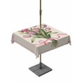 thumbnail image 1 of Outdoor Tablecloth with Umbrella Hole and Zipper, Pink Tulip Square Table Cloth 54x54 Inch Waterproof Tablecloth, Spring Floral Romantic Flowers Rustic Picnic Table Cover for Patio Camping, 1 of 7