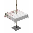 thumbnail image 1 of Outdoor Tablecloth with Umbrella Hole and Zipper, Pink Valentine's Day Square Table Cloth 60x60 Inch Waterproof Tablecloth, Roses Spring Floral Wooden Farmhouse Picnic Table Cover for Patio Camping, 1 of 7