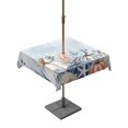 thumbnail image 1 of Outdoor Tablecloth with Umbrella Hole and Zipper, Pumpkin Starfish Square Table Cloth 60x60 Inch Waterproof Tablecloth, Blue Thanksgiving Coastal Autumn Picnic Table Cover for Patio Camping, 1 of 7