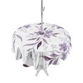 thumbnail image 1 of Outdoor Tablecloth with Umbrella Hole Zipper Purple Floral Round Tablecloth 54" Waterproof Outside Table Cloth Watercolor Botanical Flower Country Spring Patio Table Cover Tablecloths for Picnic, 1 of 8