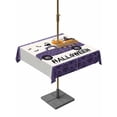 thumbnail image 1 of Outdoor Tablecloth with Umbrella Hole and Zipper, Purple Halloween Square Table Cloth 54x54 Inch Waterproof Tablecloth, Spooky Ghost Pumpkins Truck Black Cat Picnic Table Cover for Patio Camping, 1 of 7