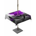thumbnail image 1 of Outdoor Tablecloth with Umbrella Hole and Zipper, Purple Rose Square Table Cloth 54x54 Inch Waterproof Tablecloth, Raindrops Floral Butterfly Abstract Grey Art Picnic Table Cover for Patio Camping, 1 of 7