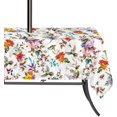 thumbnail image 1 of Outdoor Tablecloth with Umbrella Hole and Zipper Rectangle, Patio Table Cloth with Umbrella Hole, Fabric Waterproof Tablecloth for Spring/Summer/Party/Picnic, 60" x 102", 1 of 6