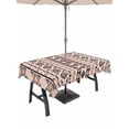 thumbnail image 1 of Outdoor Tablecloth with Umbrella Hole and Zipper, Red Black Boho Rectangle Table Cloth 52x70 Inch Waterproof Tablecloth, Vintage Ethnic Tribe Abstract Art Picnic Table Cover for Patio Camping, 1 of 7