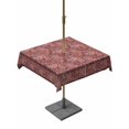 thumbnail image 1 of Outdoor Tablecloth with Umbrella Hole and Zipper, Red Boho Square Table Cloth 60x60 Inch Waterproof Tablecloth, Vintage Ethnic Tribe Abstract Art Floral Picnic Table Cover for Patio Camping, 1 of 7
