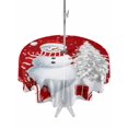 thumbnail image 1 of Outdoor Tablecloth with Umbrella Hole and Zipper, Red Christmas Round Table Cloth 60 Inch Waterproof Tablecloth, Snowman Snowflake Gifts Xmas Tree Picnic Table Cover for Patio Camping, 1 of 7
