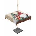 thumbnail image 1 of Outdoor Tablecloth with Umbrella Hole and Zipper, Red Christmas Square Table Cloth 54x54 Inch Waterproof Tablecloth, Gnomes Xmas Tree Snowflake Gifts Winter Picnic Table Cover for Patio Camping, 1 of 7