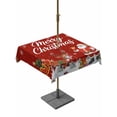 thumbnail image 1 of Outdoor Tablecloth with Umbrella Hole and Zipper, Red Christmas Square Table Cloth 54x54 Inch Waterproof Tablecloth, Santa Elk Gifts Snowflake Winter Xmas Tree Picnic Table Cover for Patio Camping, 1 of 7