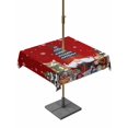 thumbnail image 1 of Outdoor Tablecloth with Umbrella Hole and Zipper, Red Christmas Square Table Cloth 54x54 Inch Waterproof Tablecloth, Xmas Gnomes Cat Pine Tree Winter Snowflake Picnic Table Cover for Patio Camping, 1 of 7