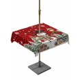 thumbnail image 1 of Outdoor Tablecloth with Umbrella Hole and Zipper, Red Christmas Square Table Cloth 60x60 Inch Waterproof Tablecloth, Snowman Xmas Snowflake Botanical Tree Picnic Table Cover for Patio Camping, 1 of 7