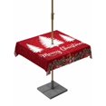 thumbnail image 1 of Outdoor Tablecloth with Umbrella Hole and Zipper, Red Christmas Square Table Cloth 60x60 Inch Waterproof Tablecloth, Xmas Tree Snowflake Poinsettia Picnic Table Cover for Patio Camping, 1 of 7