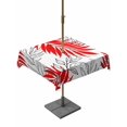 thumbnail image 1 of Outdoor Tablecloth with Umbrella Hole and Zipper, Red Leaves Square Table Cloth 60x60 Inch Waterproof Tablecloth, Abstract Modern Geometric Lines Simple Art Picnic Table Cover for Patio Camping, 1 of 7
