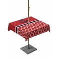 thumbnail image 1 of Outdoor Tablecloth with Umbrella Hole and Zipper, Red Morocco Square Table Cloth 54x54 Inch Waterproof Tablecloth, Ocean Nautical Anchor Stripe Geometric Picnic Table Cover for Patio Camping, 1 of 7