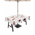 thumbnail image 1 of Outdoor Tablecloth with Umbrella Hole and Zipper, Red Mushroom Rectangle Table Cloth 60x120 Inch Waterproof Tablecloth, Vintage Botanical Autumn Farmhouse Picnic Table Cover for Patio Camping, 1 of 7