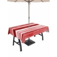 thumbnail image 1 of Outdoor Tablecloth with Umbrella Hole and Zipper, Red Ombre Rectangle Table Cloth 60x84 Inch Waterproof Tablecloth, Modern Abstract Art Farmhouse Picnic Table Cover for Patio Camping, 1 of 7