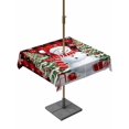 thumbnail image 1 of Outdoor Tablecloth with Umbrella Hole and Zipper, Red Plaid Christmas Square Table Cloth 54x54 Inch Waterproof Tablecloth, Snowman Snowflake Gifts Xmas Tree Picnic Table Cover for Patio Camping, 1 of 7