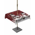 thumbnail image 1 of Outdoor Tablecloth with Umbrella Hole and Zipper, Red Plaid Christmas Square Table Cloth 54x54 Inch Waterproof Tablecloth, Snowman Snowflake Winter Birds Picnic Table Cover for Patio Camping, 1 of 7