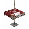 thumbnail image 1 of Outdoor Tablecloth with Umbrella Hole and Zipper, Red Plaid Christmas Square Table Cloth 60x60 Inch Waterproof Tablecloth, Snowman Gifts Xmas Tree Snowflake Winter Picnic Table Cover for Patio, 1 of 7