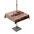 thumbnail image 1 of Outdoor Tablecloth with Umbrella Hole and Zipper, Red Plaid Christmas Square Table Cloth 60x60 Inch Waterproof Tablecloth, Truck Xmas Tree Vintage Winter Wooden Picnic Table Cover for Patio Camping, 1 of 7