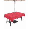 thumbnail image 1 of Outdoor Tablecloth with Umbrella Hole & Zipper, Red Rectangle Tablecloth 60x102 Inch, Modern Geometric Abstract Art Aesthetics Patio Table Cover Waterproof Table Cloth for Picnic/Party, 1 of 7