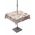 thumbnail image 1 of Outdoor Tablecloth with Umbrella Hole and Zipper, Red Snowflake Christmas Square Table Cloth 60x60 Inch Waterproof Tablecloth, Xmas Snowflake Rustic Picnic Table Cover for Patio Camping, 1 of 7