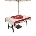 thumbnail image 1 of Outdoor Tablecloth with Umbrella Hole and Zipper, Red Valentine's Day Rectangle Table Cloth 60x102 Inch Waterproof Tablecloth, Love Heart Roses Romantic Rustic Picnic Table Cover for Patio Camping, 1 of 7